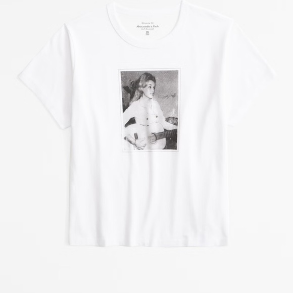 Abercrombie & Fitch White Graphic Short Sleeve Tee - Picture 1 of 3